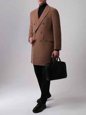 Пальто Brunello Cucinelli коричневое