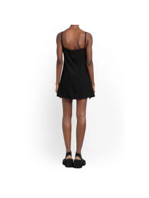 Mini vestido con escote cuadrado Courrèges negro