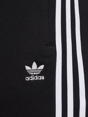 Csíkos pamut sport nadrág Adidas Originals fekete
