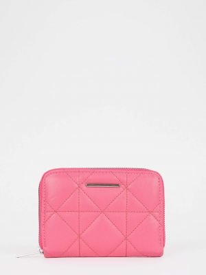 Шкіряний гаманець зі штучної шкіри Defacto рожевий