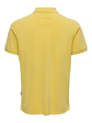 Polo marškinėliai Only & Sons geltona