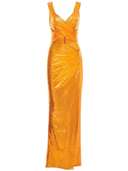 Dlouhé šaty Zuhair Murad oranžové