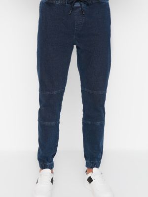 Priliehavé džínsy Trendyol modrá