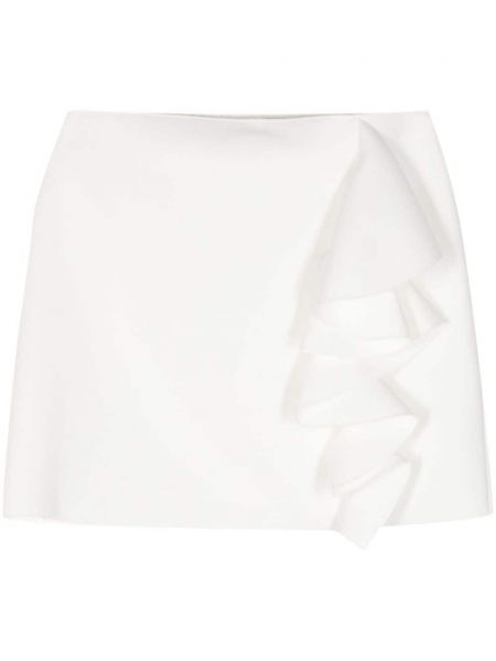 Mini suknja s volanima Msgm bijela
