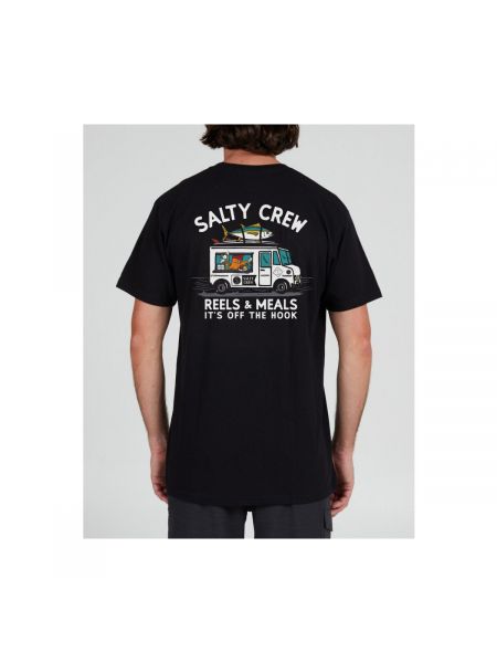 Polo majica Salty Crew crna