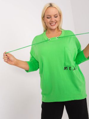 Bluză cu croială lejeră cu buzunare Fashionhunters verde