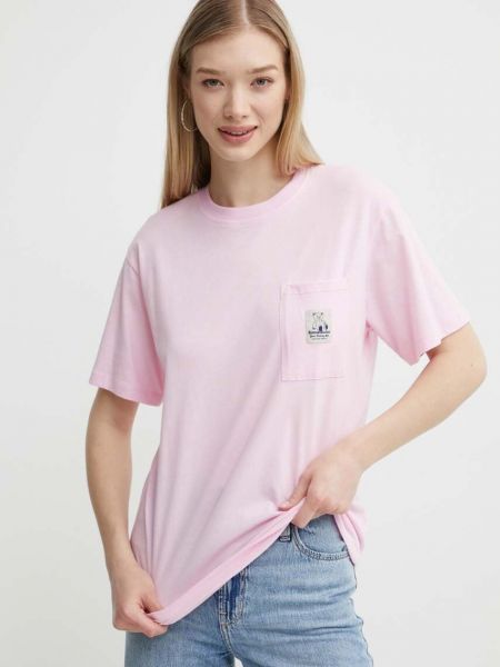 Koszulka bawełniana Kaotiko różowa