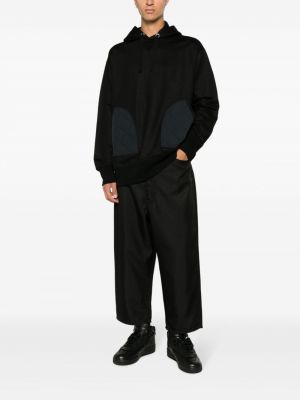 Kokvilnas kapučdžemperis Junya Watanabe Man melns
