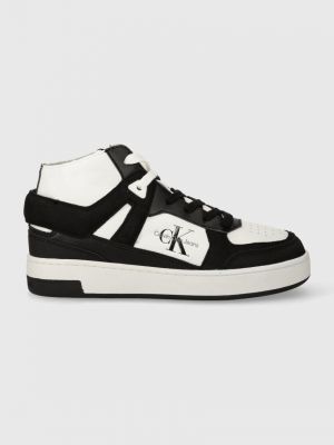 Sneakersy skórzane Calvin Klein Jeans czarne