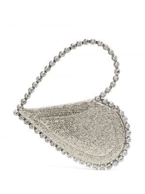 Pisemska torbica z vzorcem srca L'alingi srebrna
