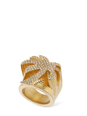Prsten s kristalima Palm Angels zlatna