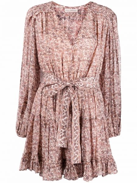 Virágos mini ruha nyomtatás Ulla Johnson rózsaszín