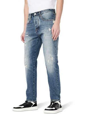 Зауженные джинсы с потертостями Armani Exchange