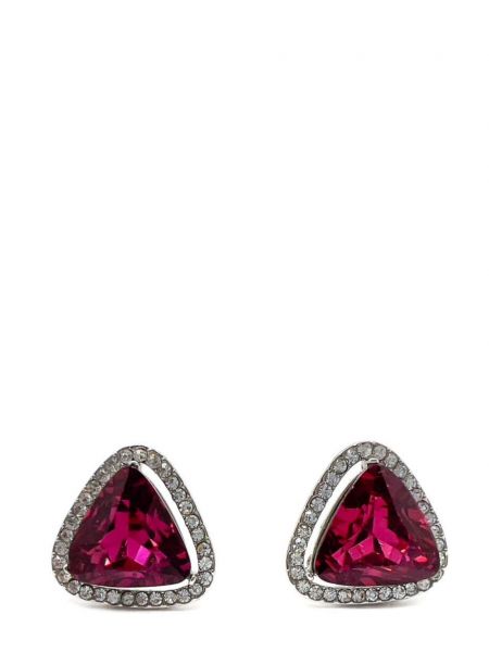 Křišťálové náušnice Jennifer Gibson Jewellery růžové