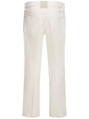 Bavlnené džínsy s rovným strihom Lanvin biela