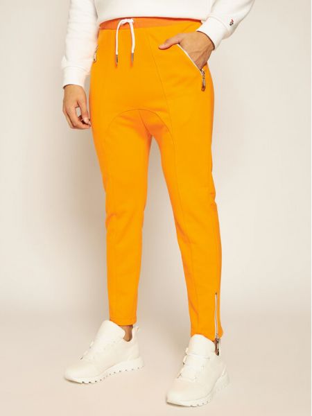 Slim fit priliehavé teplákové nohavice Rage Age oranžová