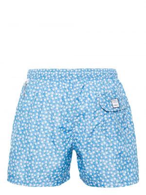 Shorts à fleurs à imprimé Fedeli bleu