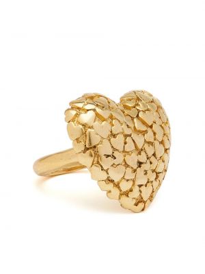Prsten se srdcovým vzorem Oscar De La Renta zlatý