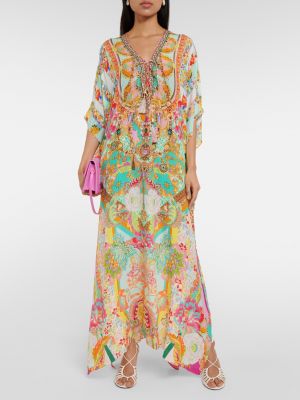 Шелковое платье в цветочек Camilla