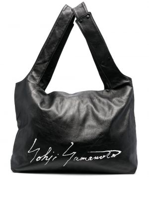 Шопинг чанта с принт Discord Yohji Yamamoto черно
