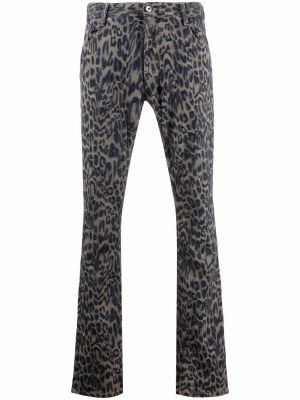 Blugi skinny slim fit cu imagine cu model leopard Just Cavalli