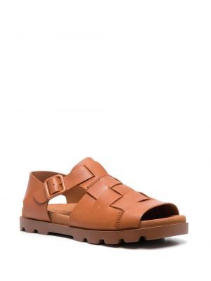 Kožené sandály Camper hnědé