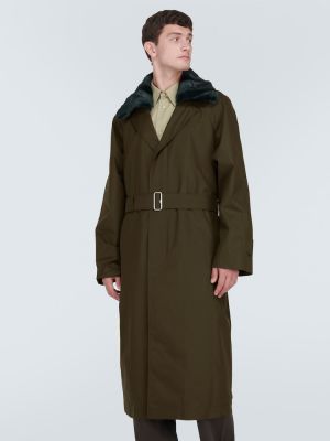 Trench din bumbac Burberry verde