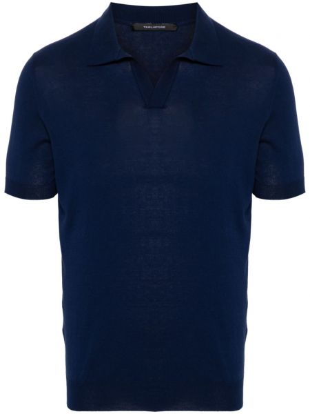 Megztas polo marškinėliai Tagliatore mėlyna