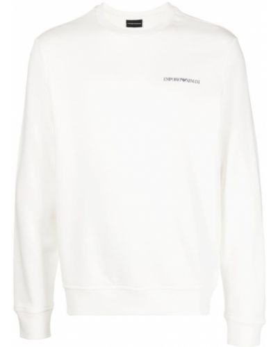 Sweatshirt aus baumwoll mit print Emporio Armani weiß