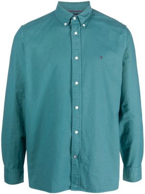 Camicia ricamata Tommy Hilfiger verde