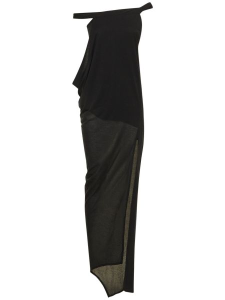 Asymetrické dlouhé šaty jersey Jw Anderson černé