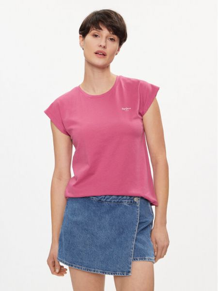 Priliehavé tričko Pepe Jeans ružová