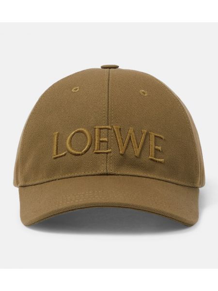 Siuvinėtas kepurė su snapeliu Loewe žalia
