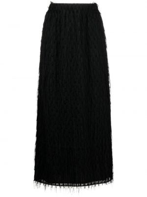 Maxi φούστα με κρόσσια By Malene Birger μαύρο