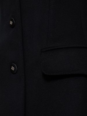 Abrigo de lana con cuello de chal Dolce & Gabbana negro