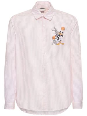 Pruhovaná košeľa s potlačou Front Street 8 ružová