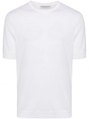 T-shirt en laine mérinos en tricot Goes Botanical blanc