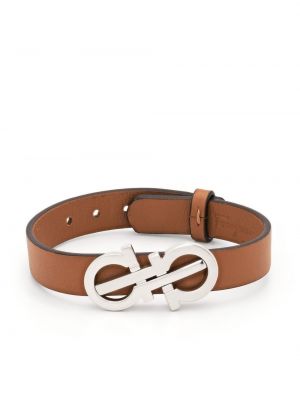 Manschett armband Ferragamo brun