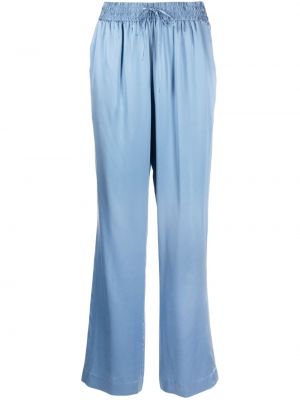 Pantalon taille haute en soie Loulou Studio bleu