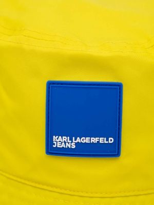 Kapelusz Karl Lagerfeld Jeans żółty