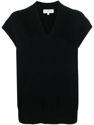 Плетен памучен елек от мерино вълна Studio Nicholson черно