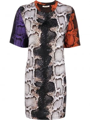 Μini φόρεμα με σχέδιο με μοτίβο φίδι Roberto Cavalli μαύρο