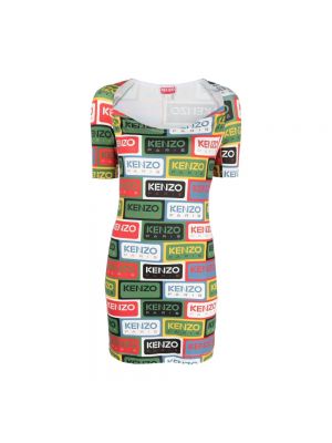 Sukienka mini z nadrukiem Kenzo Zielona
