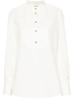Βαμβακερό πουκάμισο με κουμπιά Chloé λευκό
