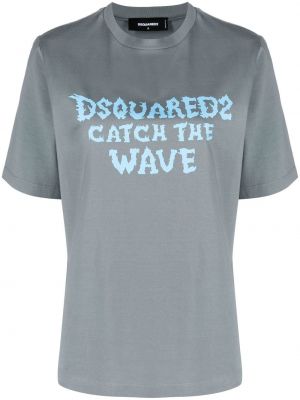 Тениска с принт Dsquared2 сиво