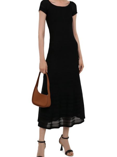 Платье из вискозы Ralph Lauren черное