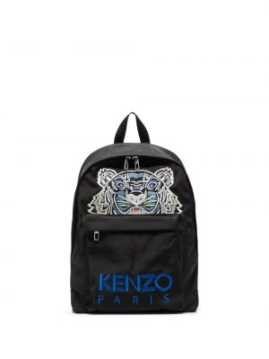 Tigriscsíkos hímzett hátizsák Kenzo fekete