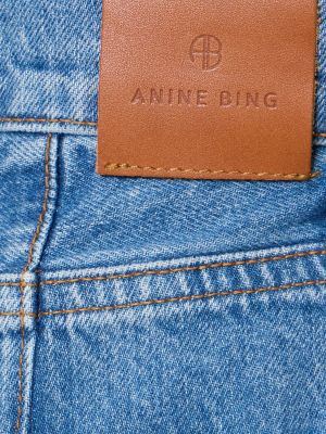 Straight fit džíny s oděrkami Anine Bing modré