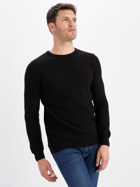 Черный пуловер Defacto