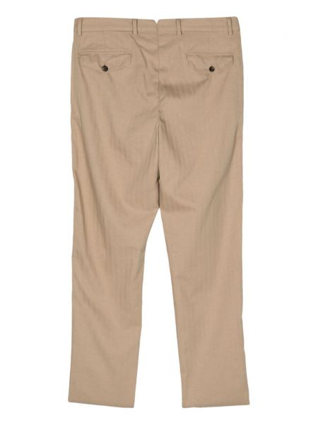 Bavlněné rovné kalhoty Caruso béžové